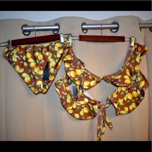 Brown lemon bikini